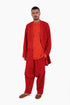 Harem pants in cotton with elastic waist and pockets